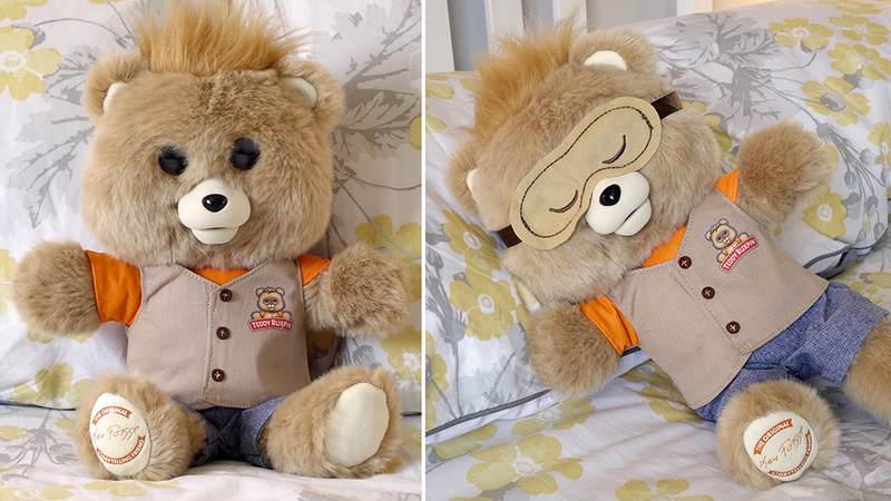 Okay, when powered off, Teddy Ruxpin’s eyes do come off as a little creepy.
